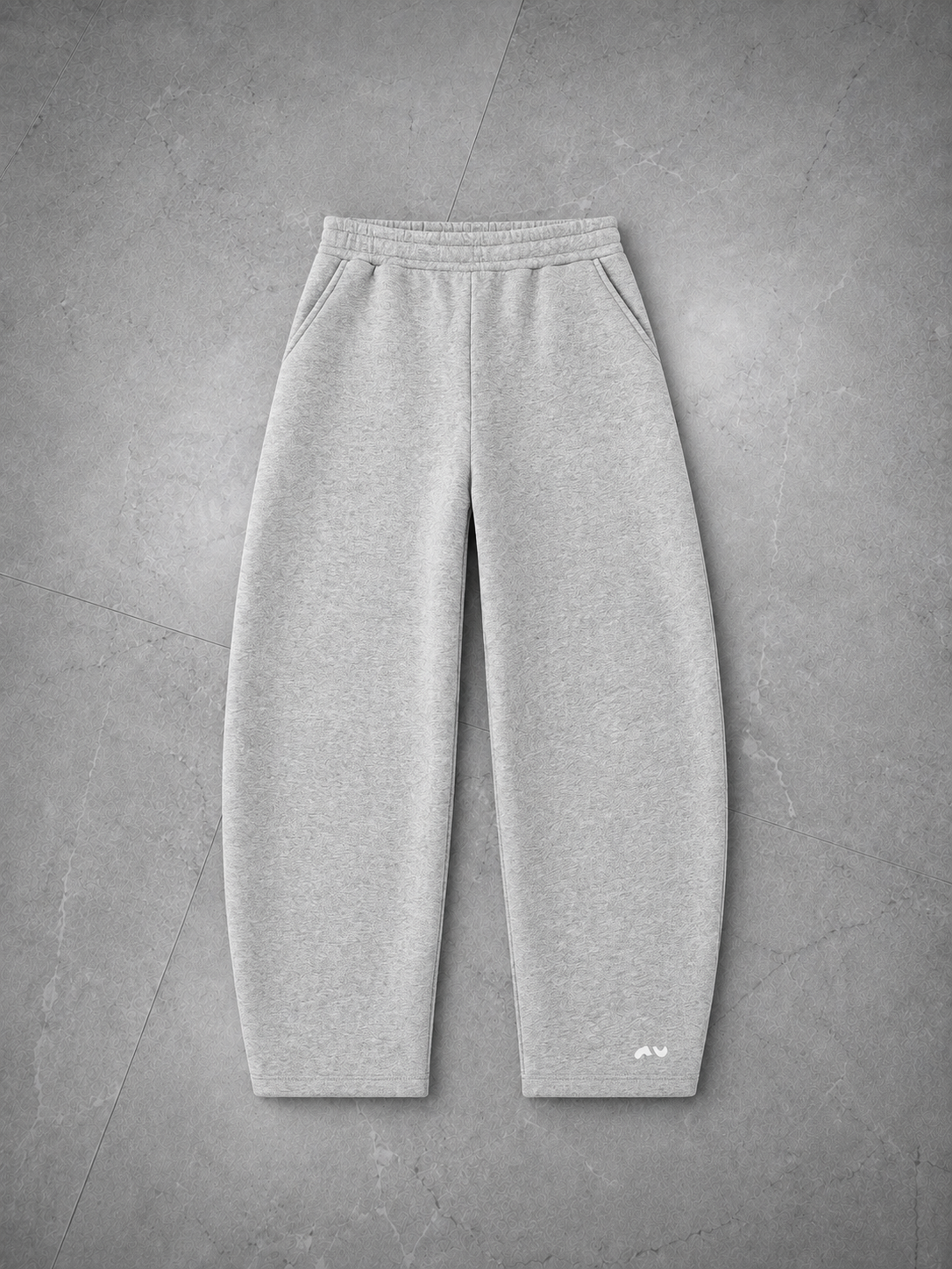 Barrel Leg Sweatpants — Flower Gray