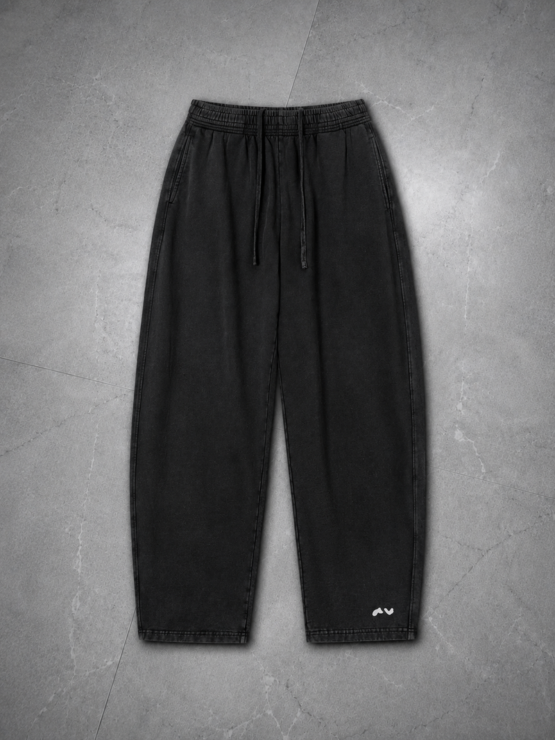 Vintage Wash Sweatpants — Black