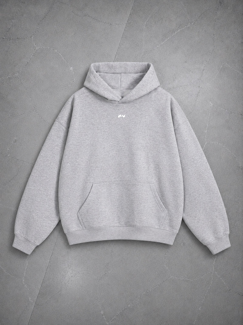 Essential Heavyweight Hoodie — Flower Gray